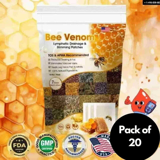 Bee Venom Lymphatic Drainage & Sliming Foot Patches (20 Patches)