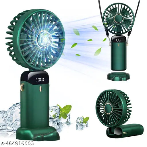 Breezelio⢠Powerful Handheld Fan with Display